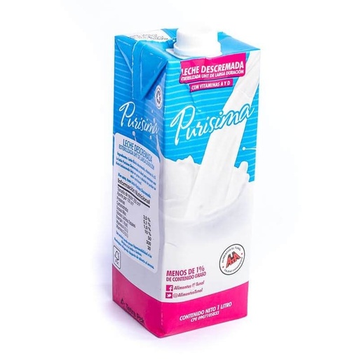 LECHE LIQUIDA DESCREMADA PURISIMA 1LT